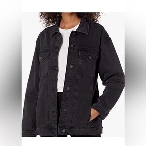 The Drop Oversized Black Denim Jacket